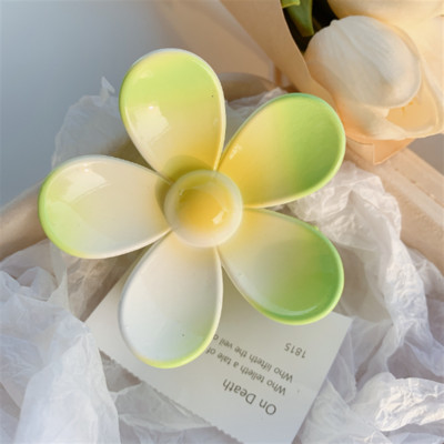 Κορεάτικη μόδα Μεγάλου μεγέθους λουλούδι καβούρι κλιπ μαλλιών ντεγκραντέ καραμέλα Γλυκό κορίτσι Νύχια μαλλιών Γυναικεία αξεσουάρ μαλλιών