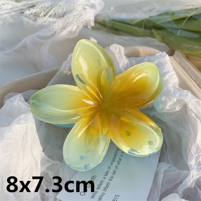 Κορεάτικη μόδα Μεγάλου μεγέθους λουλούδι καβούρι κλιπ μαλλιών ντεγκραντέ καραμέλα Γλυκό κορίτσι Νύχια μαλλιών Γυναικεία αξεσουάρ μαλλιών