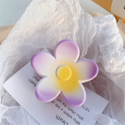 Κορεάτικη μόδα Μεγάλου μεγέθους λουλούδι καβούρι κλιπ μαλλιών ντεγκραντέ καραμέλα Γλυκό κορίτσι Νύχια μαλλιών Γυναικεία αξεσουάρ μαλλιών