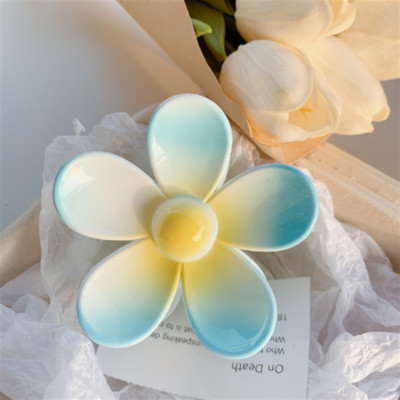 Κορεάτικη μόδα Μεγάλου μεγέθους λουλούδι καβούρι κλιπ μαλλιών ντεγκραντέ καραμέλα Γλυκό κορίτσι Νύχια μαλλιών Γυναικεία αξεσουάρ μαλλιών