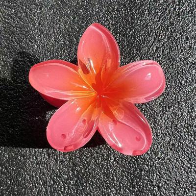 Κορεάτικη μόδα Μεγάλου μεγέθους λουλούδι καβούρι κλιπ μαλλιών ντεγκραντέ καραμέλα Γλυκό κορίτσι Νύχια μαλλιών Γυναικεία αξεσουάρ μαλλιών