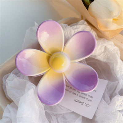 Κορεάτικη μόδα Μεγάλου μεγέθους λουλούδι καβούρι κλιπ μαλλιών ντεγκραντέ καραμέλα Γλυκό κορίτσι Νύχια μαλλιών Γυναικεία αξεσουάρ μαλλιών