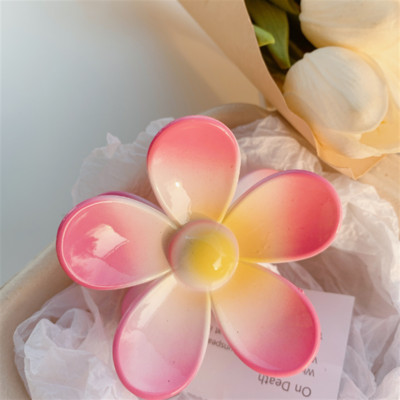 Κορεάτικη μόδα Μεγάλου μεγέθους λουλούδι καβούρι κλιπ μαλλιών ντεγκραντέ καραμέλα Γλυκό κορίτσι Νύχια μαλλιών Γυναικεία αξεσουάρ μαλλιών