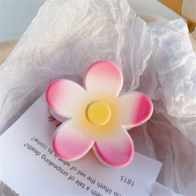 Κορεάτικη μόδα Μεγάλου μεγέθους λουλούδι καβούρι κλιπ μαλλιών ντεγκραντέ καραμέλα Γλυκό κορίτσι Νύχια μαλλιών Γυναικεία αξεσουάρ μαλλιών