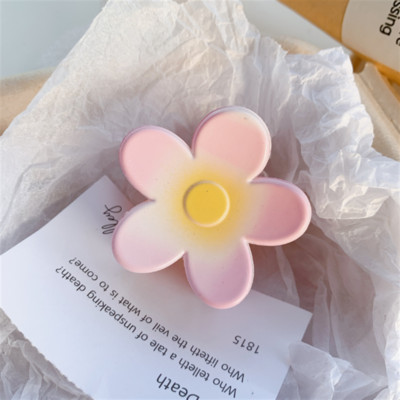 Κορεάτικη μόδα Μεγάλου μεγέθους λουλούδι καβούρι κλιπ μαλλιών ντεγκραντέ καραμέλα Γλυκό κορίτσι Νύχια μαλλιών Γυναικεία αξεσουάρ μαλλιών