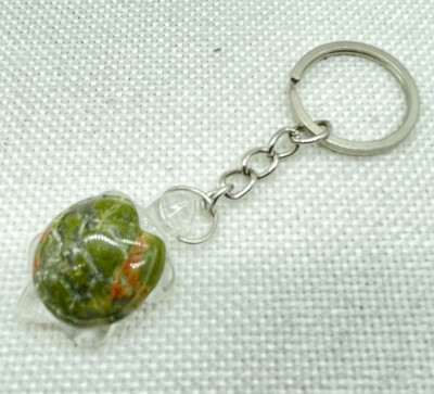 Естествен скъпоценен камък Тюркоаз Кварцов кристал Опал Тигрово око Издълбана костенурка Ключодържател Висулка за изработка на бижута Ключови аксесоари