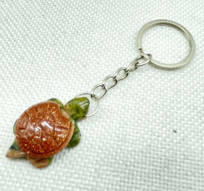 Естествен скъпоценен камък Тюркоаз Кварцов кристал Опал Тигрово око Издълбана костенурка Ключодържател Висулка за изработка на бижута Ключови аксесоари