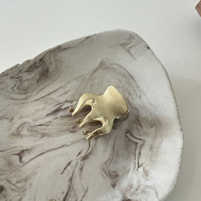 2 buc./lot Mini agrafe de păr metal cu fața zâmbitoare Noua tendință coreeană gheare de păr mici pentru fete agrafe de păr simple dragoste pentru coadă de cal