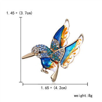 Сладка кристална брошка с птица със страз за жена, дете, сплав, брошки с животни, празничен подарък