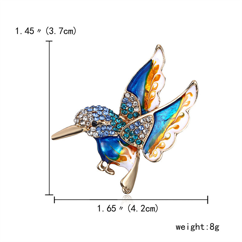 Miela krištolo kalnų krištolinio akmens paukščių sagė moteriai Vaiko lydinio gyvūnų sagės šventinė dovana