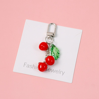 Drăguț banană ananas căpșuni fructe 3D cristal breloc pentru vară breloc inel geanta fermecător suspendat AirPods accesorii D614