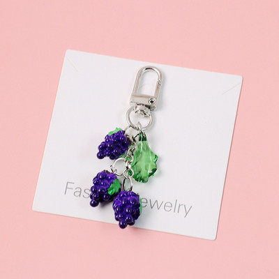 Drăguț banană ananas căpșuni fructe 3D cristal breloc pentru vară breloc inel geanta fermecător suspendat AirPods accesorii D614