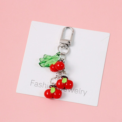 Drăguț banană ananas căpșuni fructe 3D cristal breloc pentru vară breloc inel geanta fermecător suspendat AirPods accesorii D614