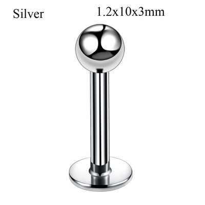 10 τμχ/παρτίδα Κρύσταλλο Τιτανίου Gem Labret Stud Lip Monore Δαχτυλίδια τρυπήματα Χόνδρος αυτιού Tragus Helix Σκουλαρίκια Barbell Κοσμήματα