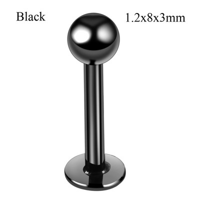 10 τμχ/παρτίδα Κρύσταλλο Τιτανίου Gem Labret Stud Lip Monore Δαχτυλίδια τρυπήματα Χόνδρος αυτιού Tragus Helix Σκουλαρίκια Barbell Κοσμήματα