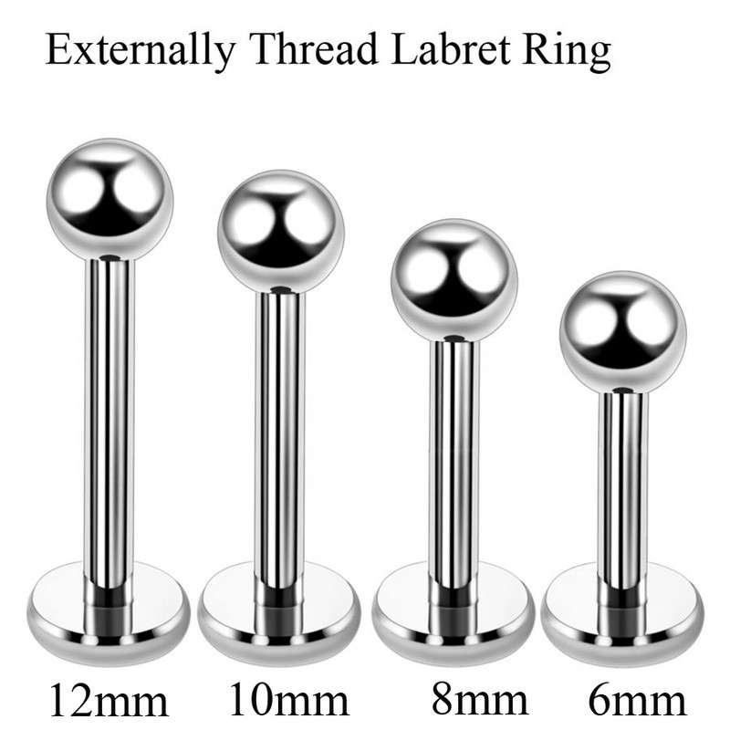 10 τμχ/παρτίδα Κρύσταλλο Τιτανίου Gem Labret Stud Lip Monore Δαχτυλίδια τρυπήματα Χόνδρος αυτιού Tragus Helix Σκουλαρίκια Barbell Κοσμήματα