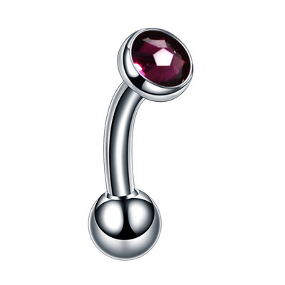 10db/tétel Titán szemöldök ívelt piercing kristály drágakő Daith fülbevaló piercing szexi vagina genitális piercing testékszer tétel 14G