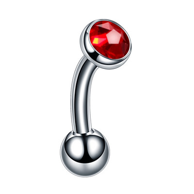 10db/tétel Titán szemöldök ívelt piercing kristály drágakő Daith fülbevaló piercing szexi vagina genitális piercing testékszer tétel 14G