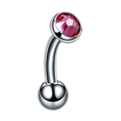 10db/tétel Titán szemöldök ívelt piercing kristály drágakő Daith fülbevaló piercing szexi vagina genitális piercing testékszer tétel 14G
