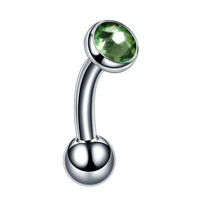 10db/tétel Titán szemöldök ívelt piercing kristály drágakő Daith fülbevaló piercing szexi vagina genitális piercing testékszer tétel 14G