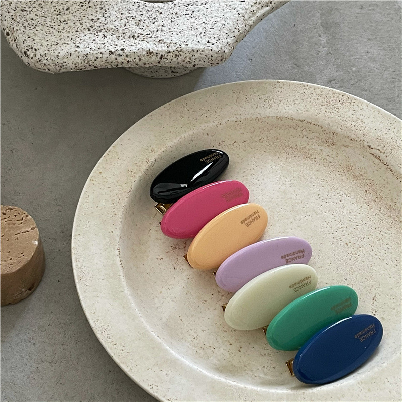 Agrafe acrilice de primăvară 2023, drăguț pentru breton, oval, agrafă pentru ciocul de rață, cadou de petrecere de aniversare pentru fete