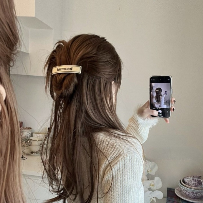 Agrafă de păr cu litere de epocă Pentru fată Agrafe de primăvară din acetat 2022 Coreeană Nouă Accesorii de păr simple pentru femei Barrette