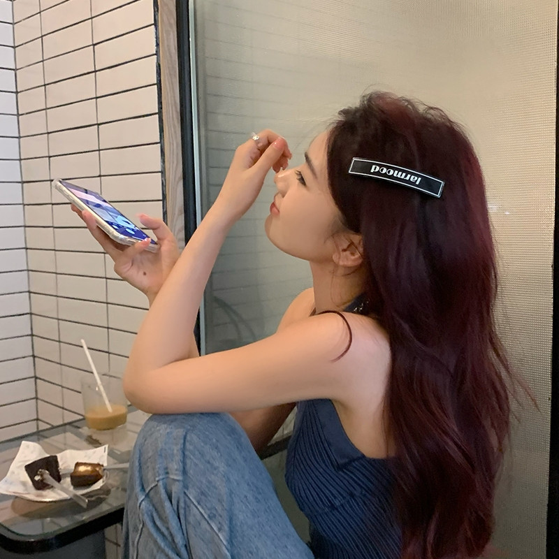 Agrafă de păr cu litere de epocă Pentru fată Agrafe de primăvară din acetat 2022 Coreeană Nouă Accesorii de păr simple pentru femei Barrette