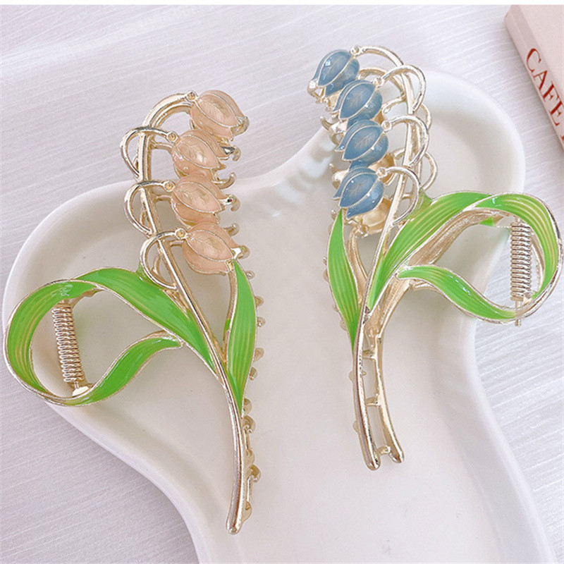 Agrafă de păr elegantă, roz, lalele, femei, agrafă de păr dulce, agrafă, ac de păr, gheare de păr de vară 2022.