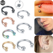 1 db titán körkörös súlyzó patkó orr gyűrűk 16 g orr septum piercingek fül Helix porc szemöldök ajak piercingek ékszerek