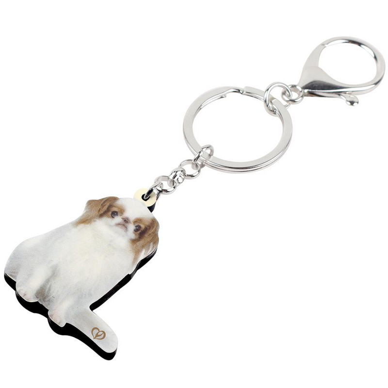 Bonsny acrilic japonez barbie câine breloc breloc modă animale de companie design bijuterii pentru femei fete adolescenți farmece o mulțime de decorare cadou