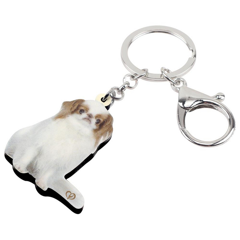 Bonsny acrilic japonez barbie câine breloc breloc modă animale de companie design bijuterii pentru femei fete adolescenți farmece o mulțime de decorare cadou