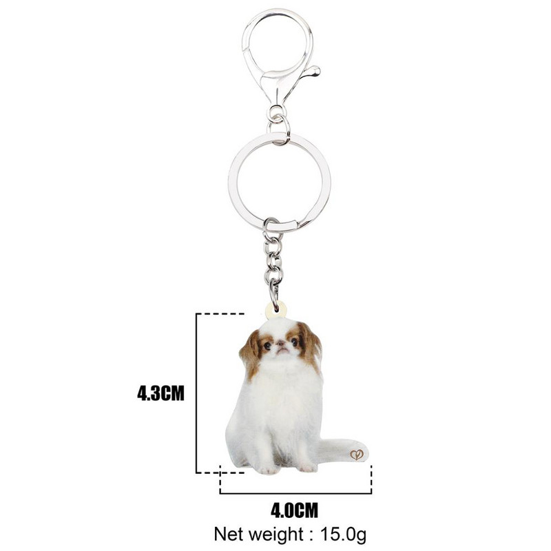 Bonsny acrilic japonez barbie câine breloc breloc modă animale de companie design bijuterii pentru femei fete adolescenți farmece o mulțime de decorare cadou