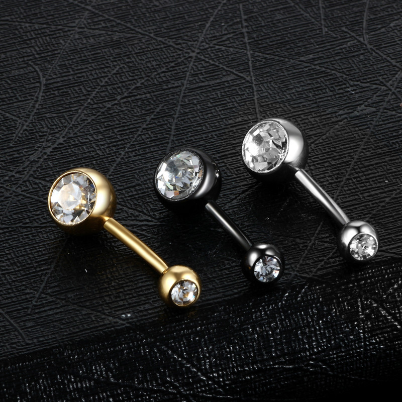 10 buc/lot titan 14G Bare pentru buric Piercing CZ Inele pentru buric Ombligo Nombril Piercing Inele pentru buric Helix Bijuterii sexy pentru femei
