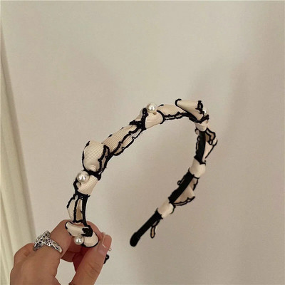 Moda 2021, negru, cu fundă nouă, accesorii pentru cap pentru femei, bentiță pentru fete, benzi de păr cu fundă vintage, bentita lată pentru accesorii de păr