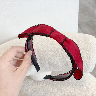 Moda 2021, negru, cu fundă nouă, accesorii pentru cap pentru femei, bentiță pentru fete, benzi de păr cu fundă vintage, bentita lată pentru accesorii de păr