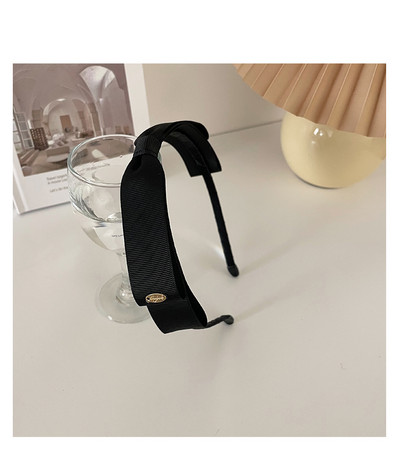 Moda 2021, negru, cu fundă nouă, accesorii pentru cap pentru femei, bentiță pentru fete, benzi de păr cu fundă vintage, bentita lată pentru accesorii de păr