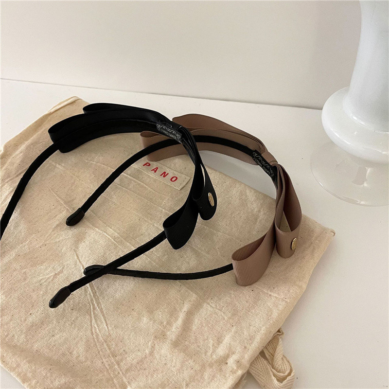 Moda 2021, negru, cu fundă nouă, accesorii pentru cap pentru femei, bentiță pentru fete, benzi de păr cu fundă vintage, bentita lată pentru accesorii de păr