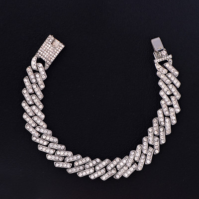 Hip Hop Bling Strass Inimă Cuban Link Lanț de gleznă pentru femei Vară Plaja Cristal Bratara glezna Desculț Bijuterii de lux