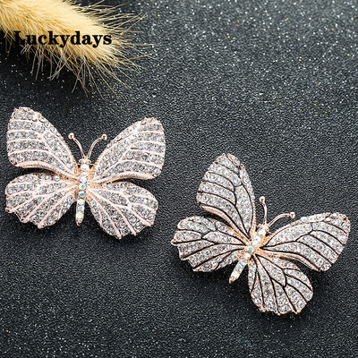 Xingyunday új luxus esküvői állat strassz bross Csepp olaj pillangó rovar ruházati kiegészítők brossok Nő