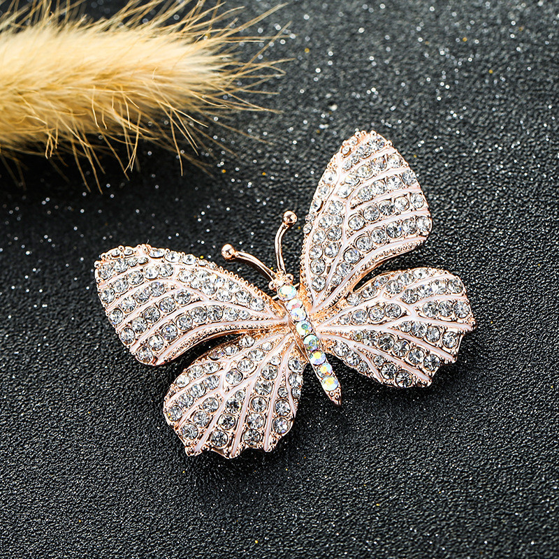 Xingyunday Nouă broșă de lux pentru nuntă cu strasuri de animale, picătură de ulei, fluture, insecte, accesorii pentru îmbrăcăminte, broșe femei