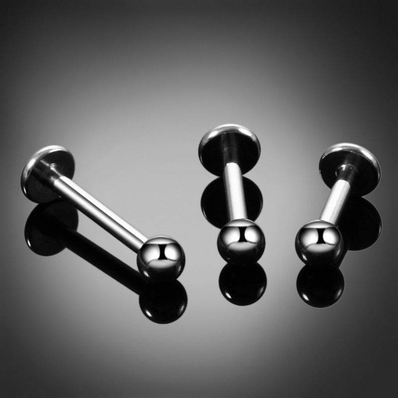 10 buc/lot titan 16G piercing pentru cartilajul tragus la ureche, inele pentru buze, cercei cu bile, Helix Oreja, piercing, bijuterii sexy