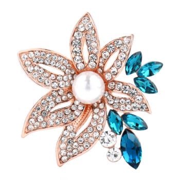 Καρφίτσες Rhinestone Pearl Flower για Γυναικείες Σχεδιαστές 2χρωμες Φυτικές λουλούδια Γάμοι Δώρα καρφίτσα για πάρτι