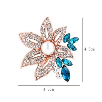 Καρφίτσες Rhinestone Pearl Flower για Γυναικείες Σχεδιαστές 2χρωμες Φυτικές λουλούδια Γάμοι Δώρα καρφίτσα για πάρτι