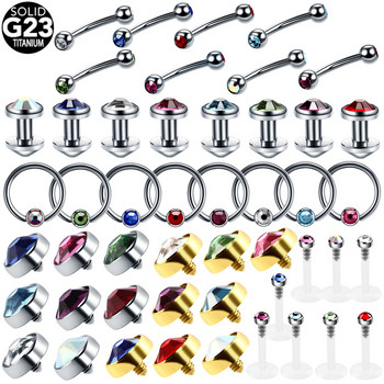 1PC Titanium Gem Dermal Anchor Top Piercing Sexy Vagina Eyebrow Labret Lip Helix Piercings Ушен хрущял Tragus Piercing Бижута