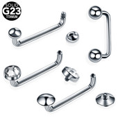 10db/tétel G23 titán felületű súlyzó csavaros labdával Micro dermális horgony piercing porc fülbevaló Tragus testékszer