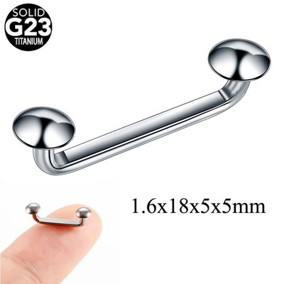10db/tétel G23 titán felületű súlyzó csavaros labdával Micro dermális horgony piercing porc fülbevaló Tragus testékszer