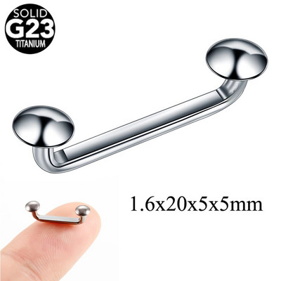 10db/tétel G23 titán felületű súlyzó csavaros labdával Micro dermális horgony piercing porc fülbevaló Tragus testékszer