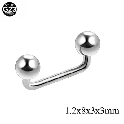 10db/tétel G23 titán felületű súlyzó csavaros labdával Micro dermális horgony piercing porc fülbevaló Tragus testékszer
