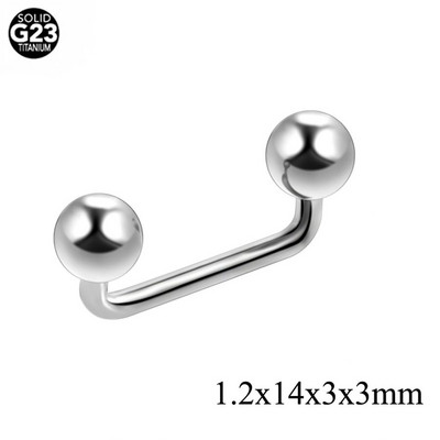 10db/tétel G23 titán felületű súlyzó csavaros labdával Micro dermális horgony piercing porc fülbevaló Tragus testékszer