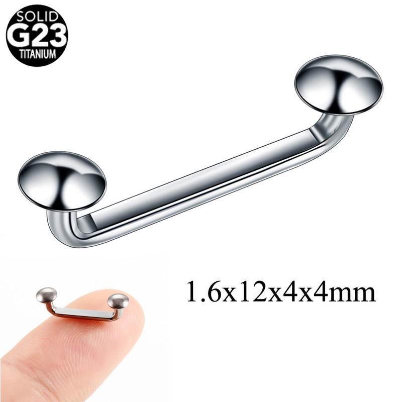 10db/tétel G23 titán felületű súlyzó csavaros labdával Micro dermális horgony piercing porc fülbevaló Tragus testékszer